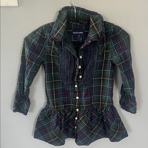 Ralph Lauren Kids Multicolor Plaid Button Down Shirt Size 3/3T - Picture 1 of 7